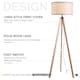 image 3 of HOMCOM Floor Lamp with Elegant Wood Tripod, Free Standing E27 Bulb Lamp Versatile Use For Home Office  Beige