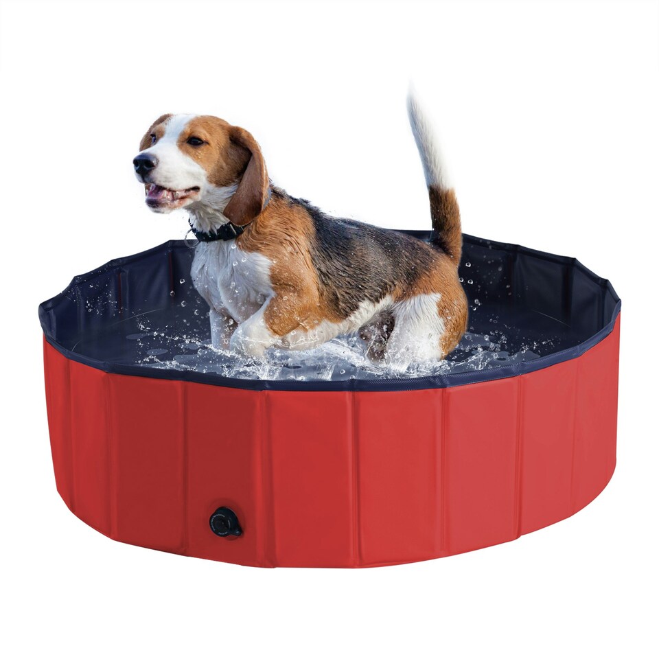 image 1 of PawHut Pet Swimming Bath Portable Cat Dog Foldable Puppy Bathtub