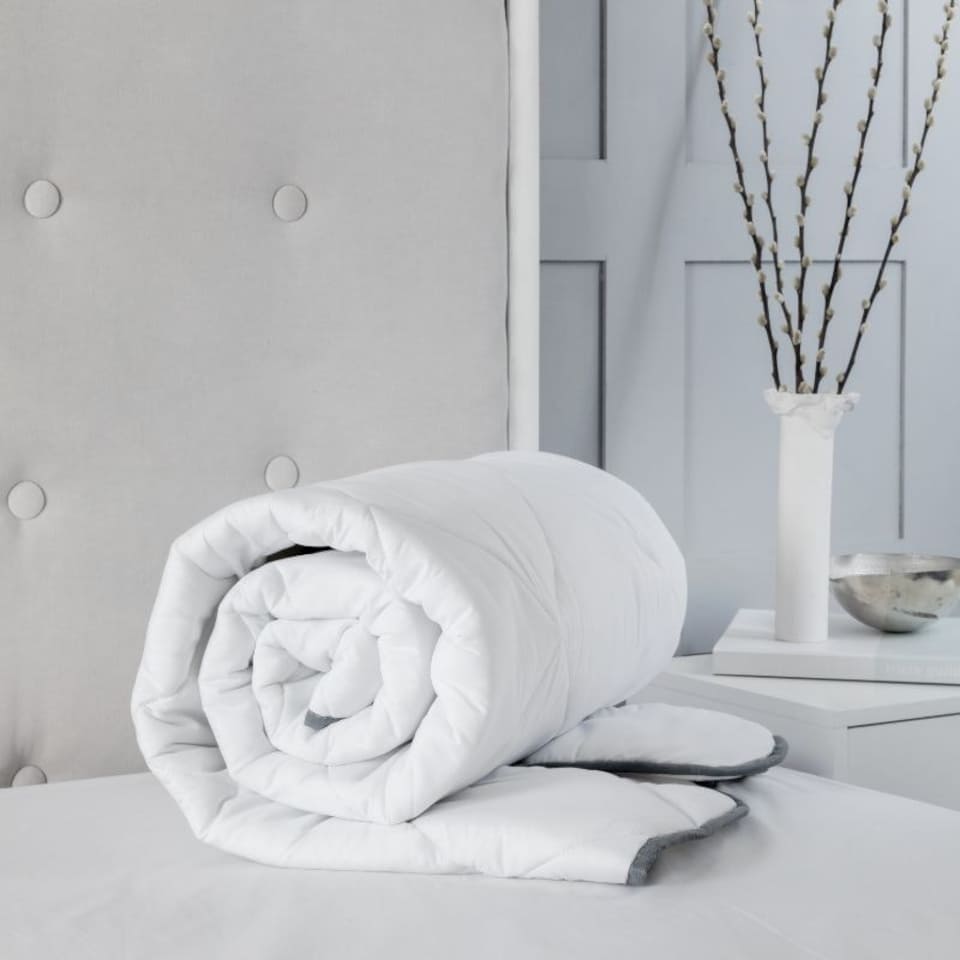 image 1 of 2.5CM Microfibre Soft Touch 1 Inch Mattress Topper White | Super King