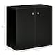 image 7 of HOMCOM Freestanding Storage Cabinet w/ Two Shelves Wooden Sideboard - Black