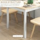 image 4 of HOMCOM Dining Table Farmhouse Kitchen Table w/ Wood Frame for Dining Room