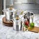 image 4 of Luna Collection 6-piece Stainless Steel Mini Cookware Set (Gold Handles)