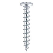 Timco - Window Fabrication Screws - Friction Stay - Shallow Pan with Serrations - PH - Single Thread - Gimlet Point - Zinc (Size 4.8 x 25 - 1000 Pieces)