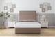 image 1 of Sloomy Monaco Mink Plush Divan Bed With Mattress No Drawers With 26" Strutted Headboard & 12" Matching Footboard 6' Super King | Brown | Mink | Super King | 1