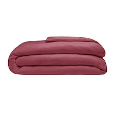 Belledorm Brushed Cotton Duvet Cover - Red - Double