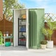 image 2 of Outsunny 5ft x 3ft Garden Storage Shed, Outdoor Metal Shed with Sloped Roof, Lockable Door for Tools, Equipment, Light Green