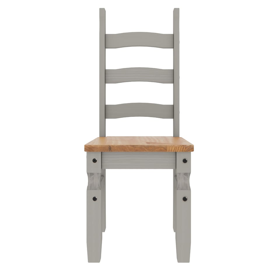 image 1 of Mercers Furniture Corona Grey Wax 5'0" Dining Table & 4 Chairs Solid Wood Pine Wooden Kitchen Dining Set with Mexican Styling