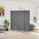 image 2 of Outsunny 4 Panel Folding Room Divider,Portable Privacy Panel for Garden | Grey | Dark Grey | 221L x 50W x 172Hcm | 1