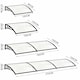 image 2 of Living and Home Window Door Awning Canopy with Brackets - L120*W80*H23.8 Black