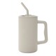 image 1 of XD Collection Cube Recycled Stainless Steel 800ml Travel Mug - Beige - One Size Brown