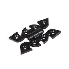 Hammer & Tongs Ornate Cabinet Hinge - H75mm - Black | Black | Black