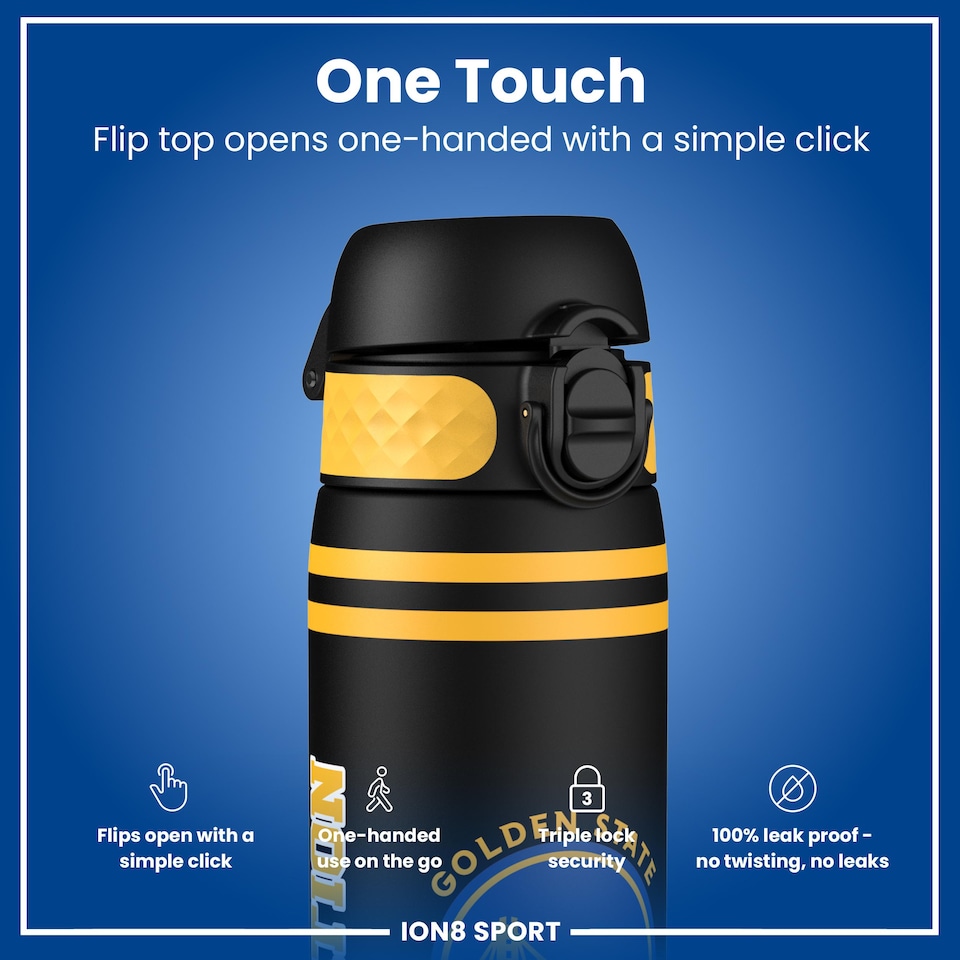 image 1 of NBA x Sport, Recyclon, 500ml (18oz) | Black | NBA Varsity GS Warriors | One Size