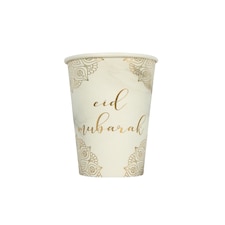 Eid Mubarak Cups (10pk) - Marble & Gold