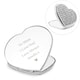 image 1 of Personalised Diamante Heart Compact Mirror Silver