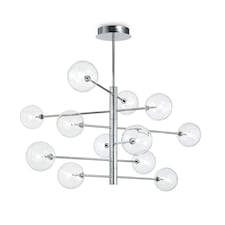 Equinoxe 12 Light Multi Arm Ceiling Pendant Light Chrome