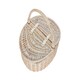 image 2 of White Wash Finish Oval Unlined Wicker Picnic Basket | White | White