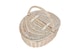 image 2 of White Wash Finish Oval Unlined Wicker Picnic Basket | White | White