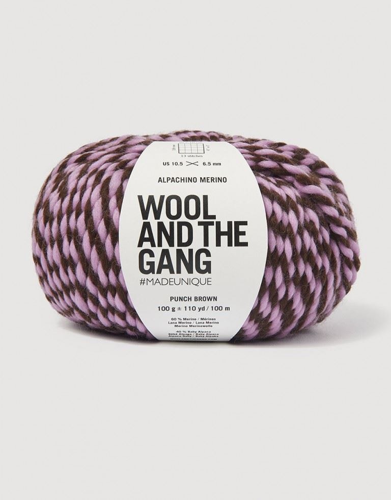 Wool and the Gang Brown Alpachino Merino Twist Chunky Yarn For Crochet, Knitting - per 100 gram ball