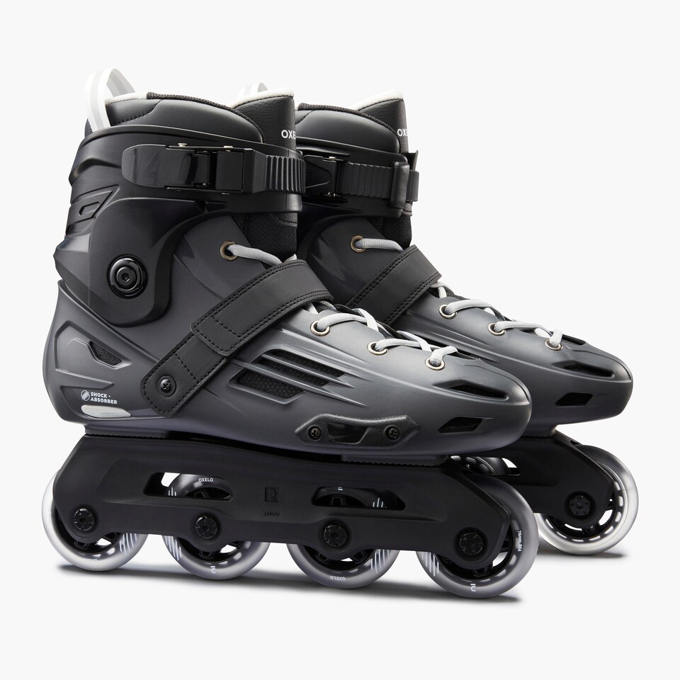 image 1 of Decathlon Adult Inline Skates MF140 Hard Shell - Grey