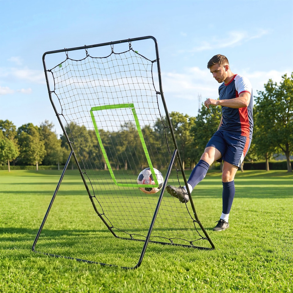 image 1 of HOMCOM Rebounder Net Kids Adults Baseball Softball Training Aid Goal Play