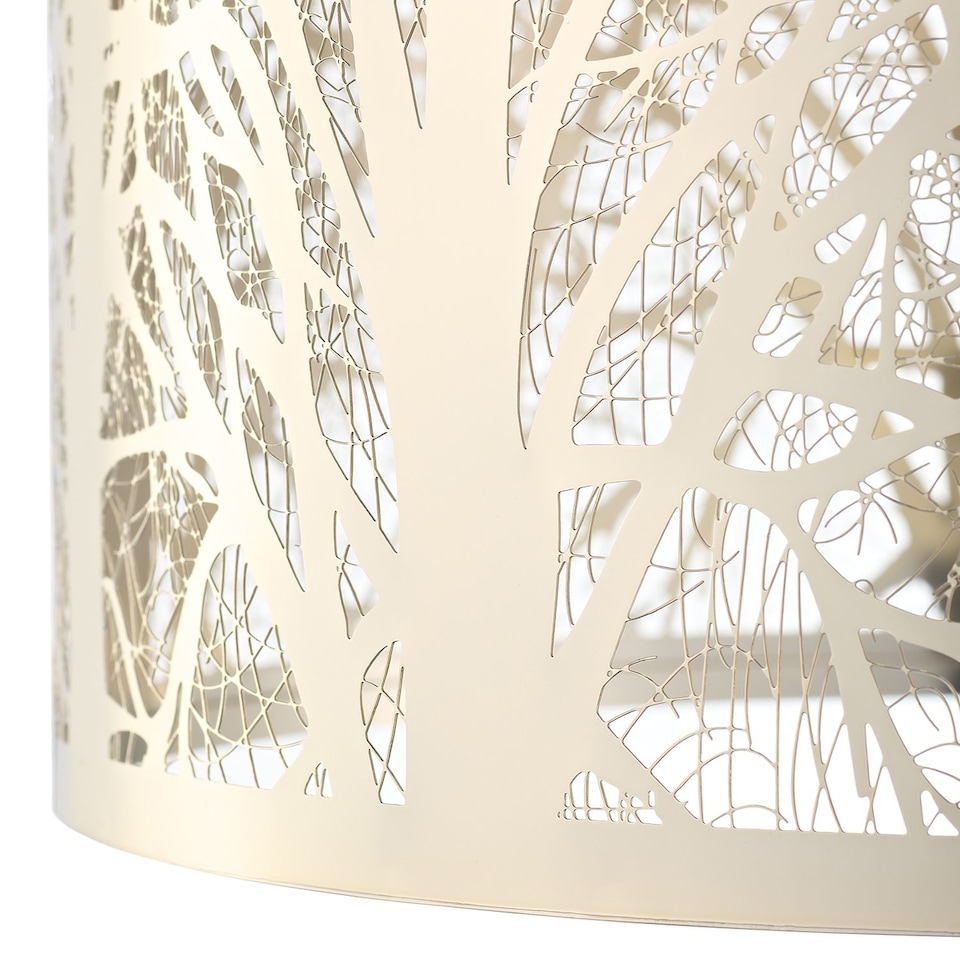 image 1 of Unique and Beautiful Brushed Gold Metal Forest Design Ceiling Pendant Shade | Gold | Gold | 1