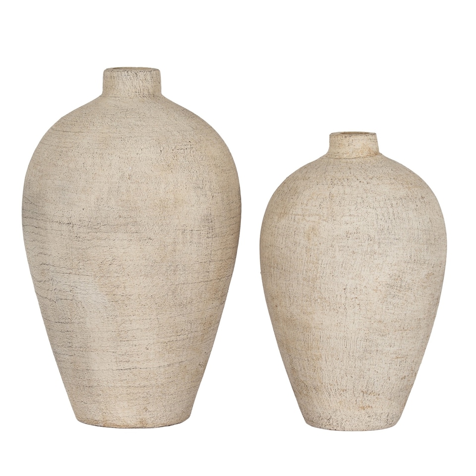 image 1 of Hill Interiors Morrow Tall Vase | Cream | Cream | 35cm x 21cm x 21cm | 1
