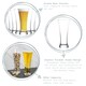 image 2 of LAV Sorgum Pilsner Beer Glasses - 380ml - Clear - Pack of 6 Clear