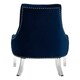 image 2 of Interiors by Premier Button Tufted Blue Velvet Accent Chair, Contemporary Chair With Acrylic Legs, Blue Chair For Living Room Blue