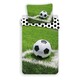 image 1 of Jerry Fabrics Cotton Football Duvet Cover Set - Black/White/Green - Single Black | Single