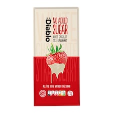 Diablo No Added Sugar White Chocolate with Strawberry 75g