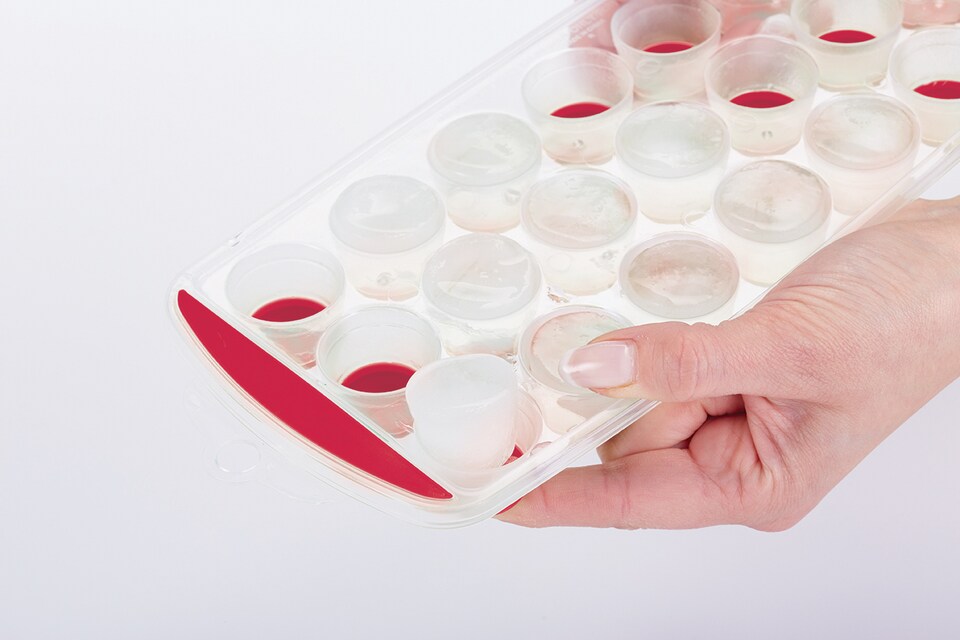 image 1 of Colourworks Silicone Ice Cube Tray Red