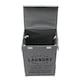 image 2 of Living and Home Laundry Hamper with Lid & Handles - Grey