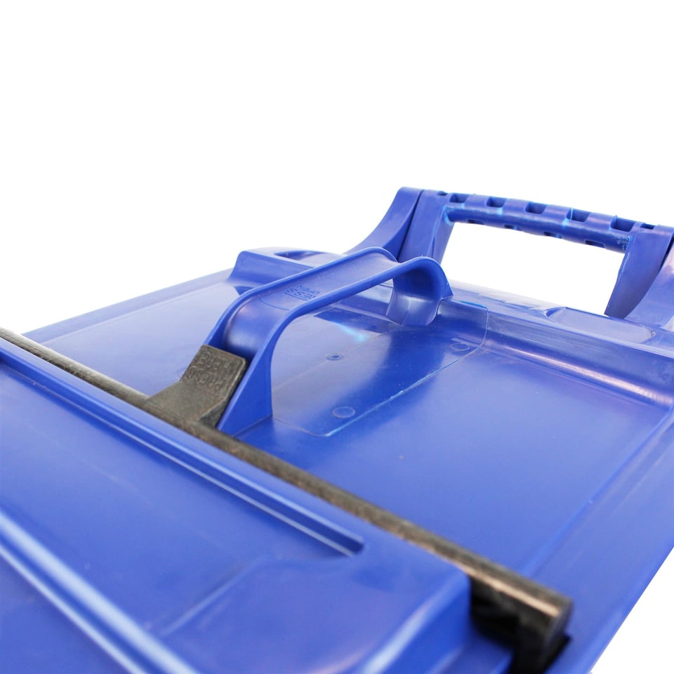 image 1 of Kerbside Compost Caddy with Locking Lid - Blue - for Food Waste Recycling (23 Litre) - Plastic Bin with Composting Guide