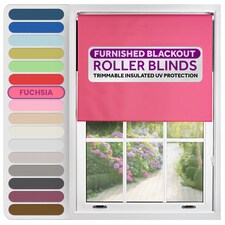 Blackout Roller Blind 130cm Wide x 165cm Long | Pink | Fuchsia