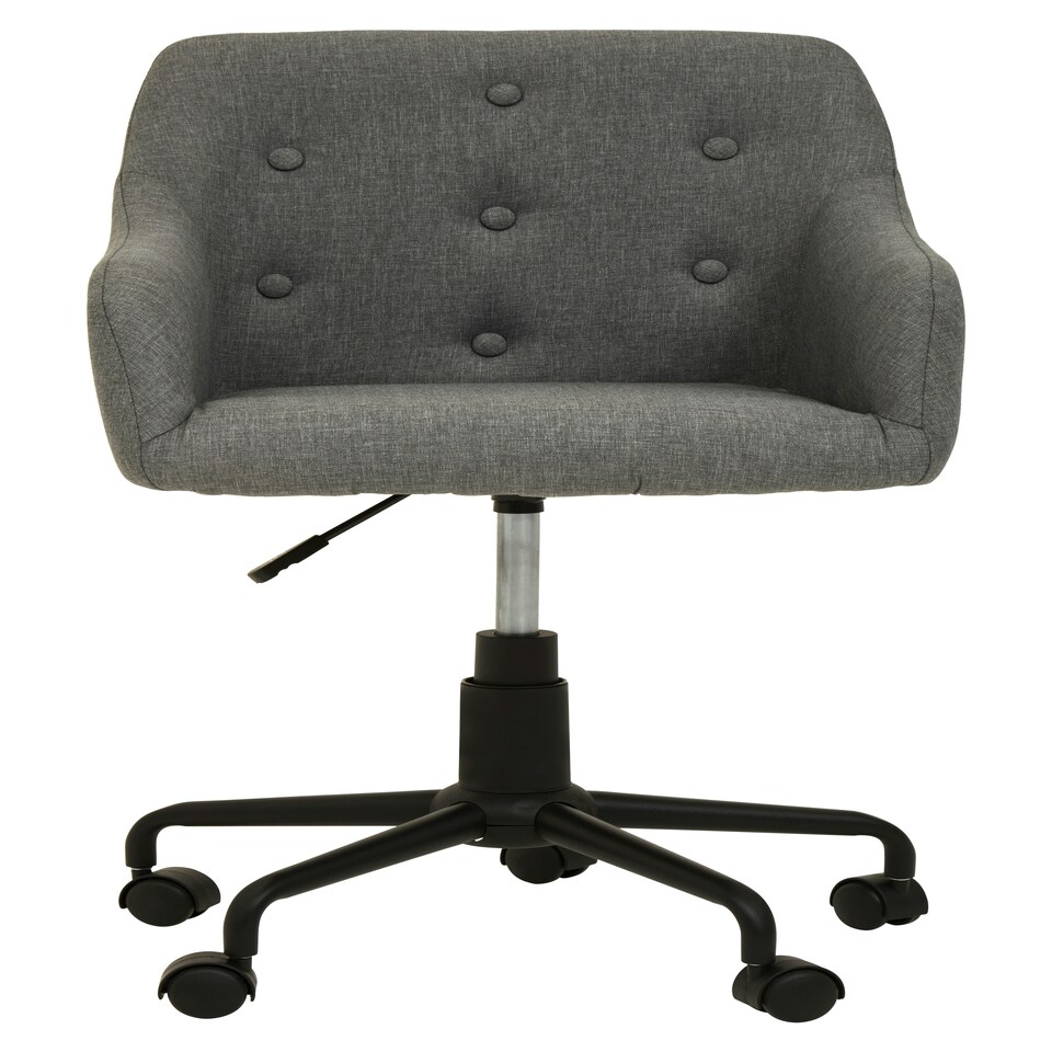 image 1 of Interiors by Premier Brent Tufted Grey And Black Home Office Chair