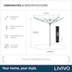 image 9 of LIVIVO 4 Arm Rotary Clothes Airer Charcoal