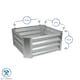image 3 of Harbour Housewares Square Galvanised Steel Raised Garden Beds - 60cm x 60cm - Silver - Pack of 2