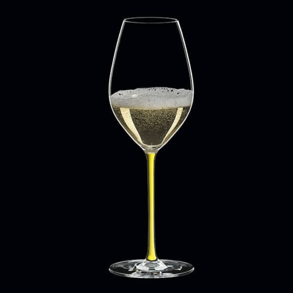 image 1 of Riedel Hand Made Fatto A Mano Champagne Wine Glass Yellow