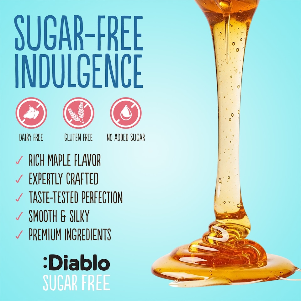 image 1 of Diablo Sugar Free Maple Flavour Dessert Sauce 390g Twin Pack