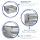 image 2 of Harbour Housewares Square Galvanised Steel Raised Garden Beds - 60cm x 60cm - Silver - Pack of 2