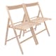 image 1 of Harbour Housewares Beech Wood Folding Chairs - Natural - Pack of 2 | Brown | Natural