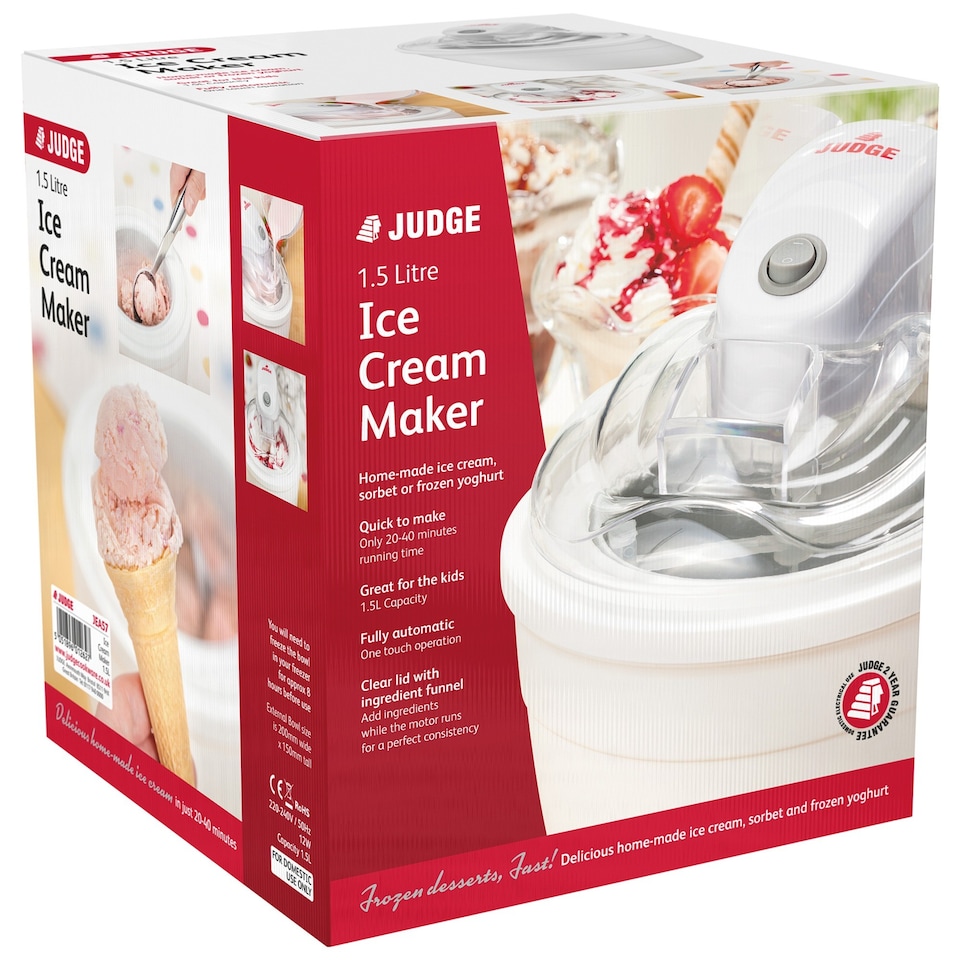 image 1 of Judge 1.5 Litre Ice Cream Maker