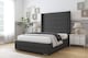 image 2 of Sloomy Sterling Graphite Dumfries Bed Frame With Mattress With 50"  Upholstered Wingback Headboard 6' Super King