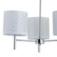 image 2 of Brea - Chrome 3 Light Fitting with White Cut Out Shades Chrome | White