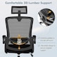 image 8 of COSTWAY Ergonomic Office Chair Adjustable Swivel Lumbar Support Black