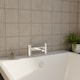image 4 of Balterley Round Modern Bathroom Lever Handle Deck Mounted Bath Filler Tap | Silver | Chrome | 1