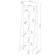 image 2 of Ladder Bookcase with Oak Effect Shelves and Grey Metal Frames - Home Office Storage Unit | Brown | Brown | 1