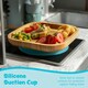 image 3 of Tiny Dining Square Bamboo Suction Plate - Pastel Pink