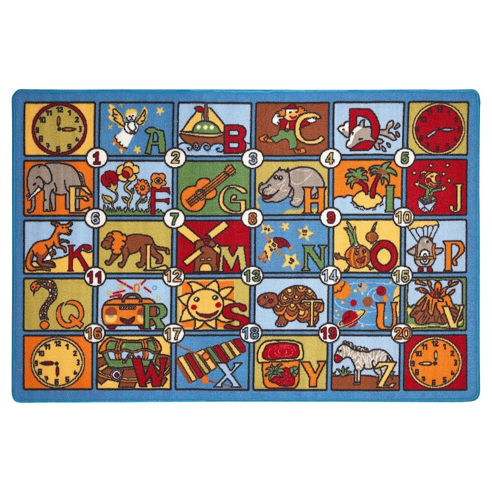 image 1 of Bargainia Alphabet Play Mat Soft Pile Nursery Playroom