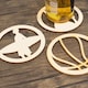 image 2 of Tennis Silhouette Wooden Coaster